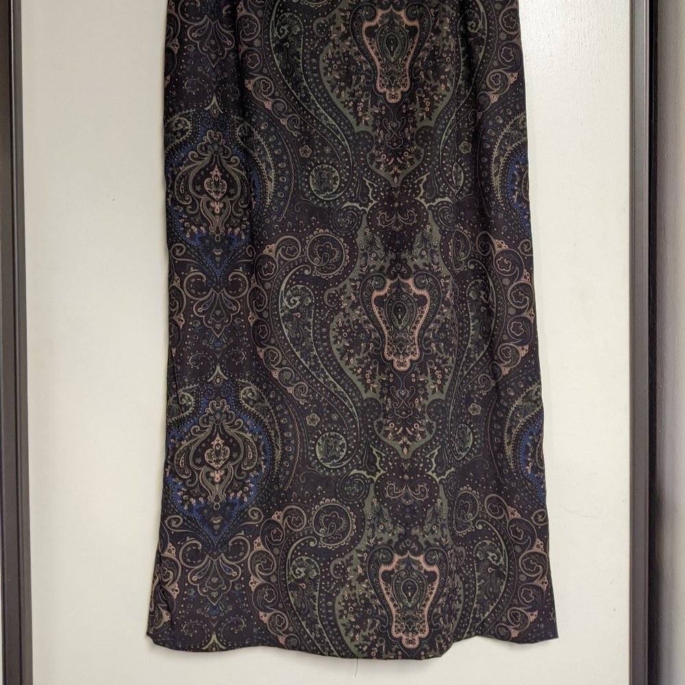 BRIGGS Calf-length straight skirt - Fall Colors - super soft - size 8